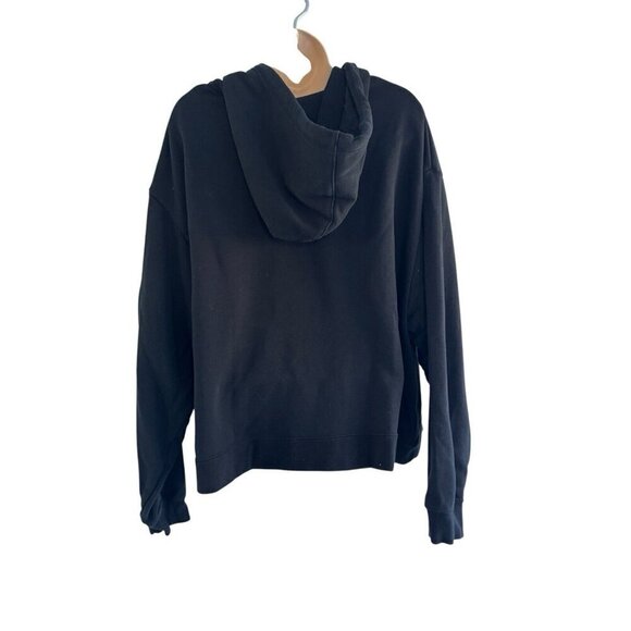 Nike Icon Clash Fleece Black Crop Hoodie Women's Sz 1X Pink Yellow Double Swoosh - Picture 4 of 9